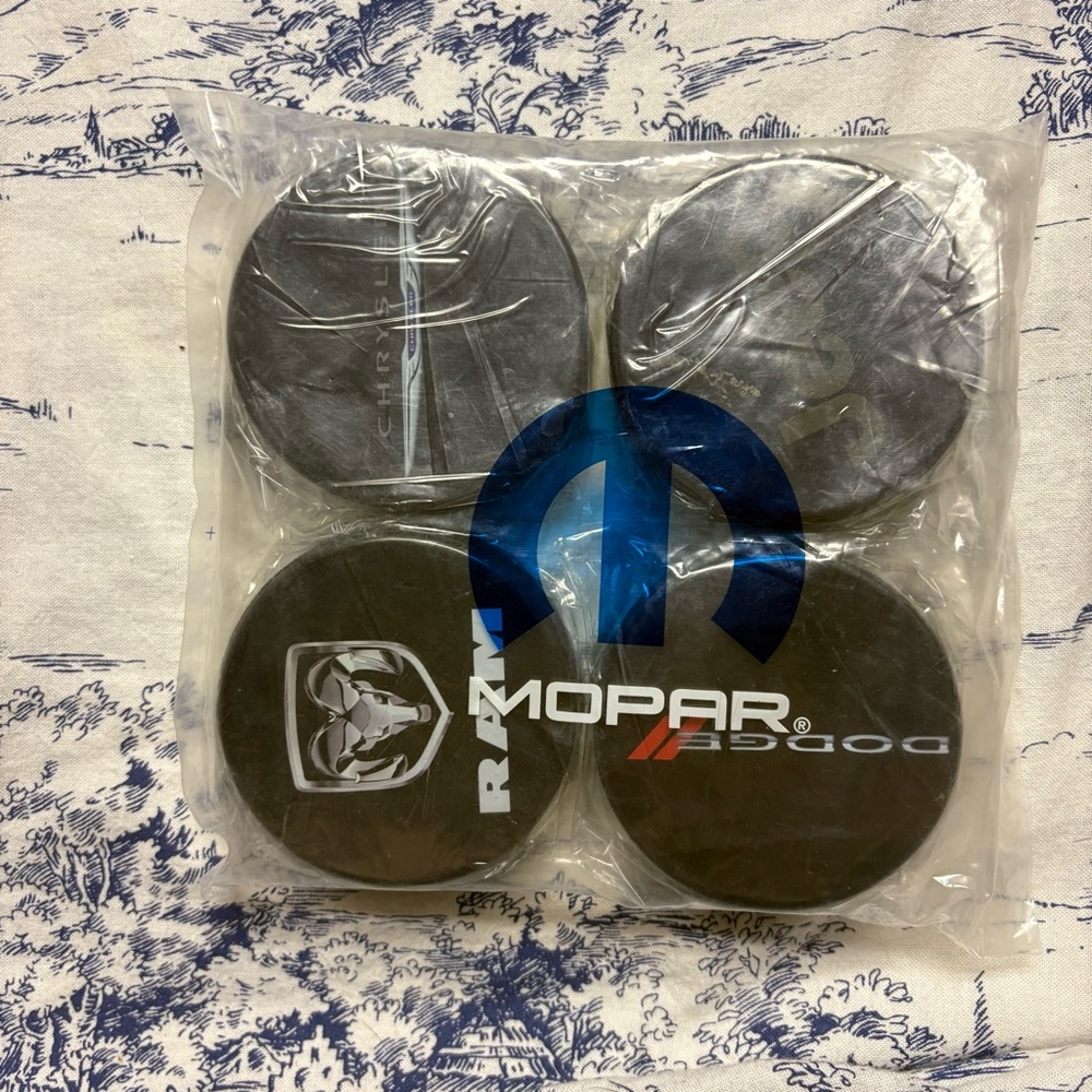 MOPAR Set of 4 Dodge Hockey Pucks Ram Jeep Chrysler Dodge Sealed New